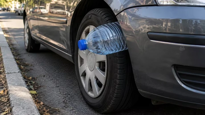 Se trovi una bottiglia sulla ruota dell’auto non ignorarla: la nuova truffa