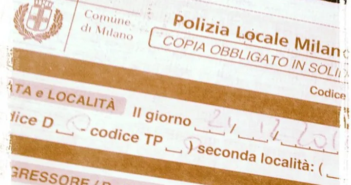 Multe: a Milano in arrivo 240.000 sanzioni del 2011/12