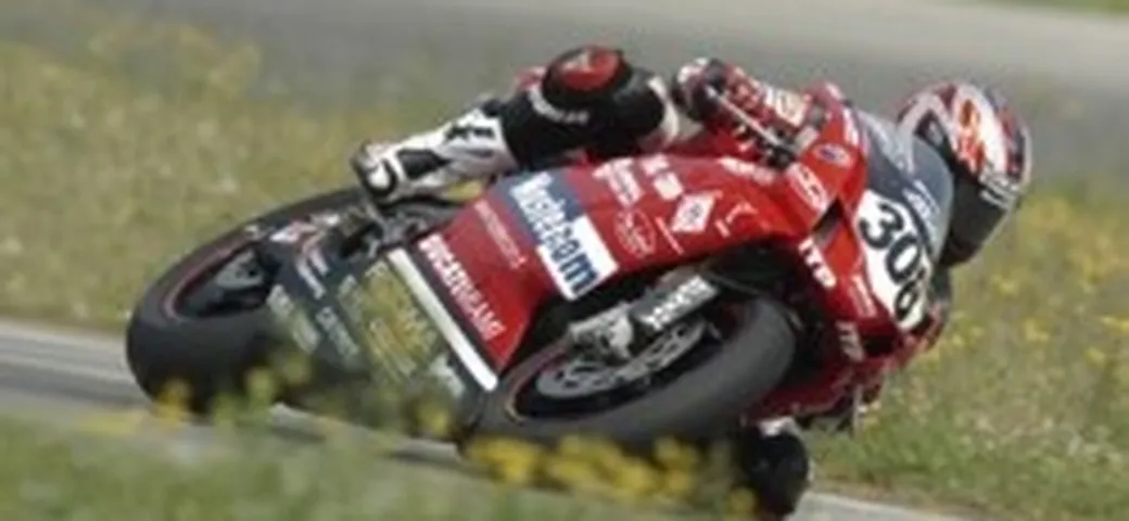 Marchetti con la Ducati 1098 a Daytona