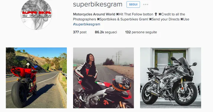 Gli account Instagram da seguire: @superbikesgram