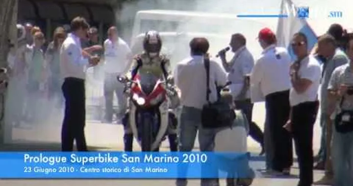 SBK San Marino 2010 Prologue - partenza e sgommate nel centro storico (p.1)