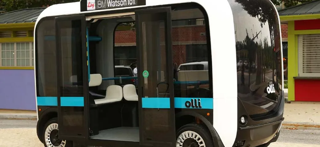 Olli, il mini bus a guida autonoma dialoga con i passeggeri