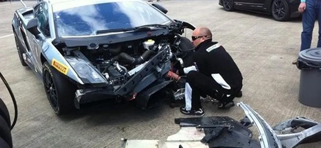 Adrian Newey va a sbattere con la sua Lamborghini Gallardo Super Trofeo