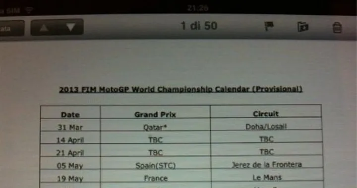 Capirossi svela in anteprima il Calendario MotoGP 2013