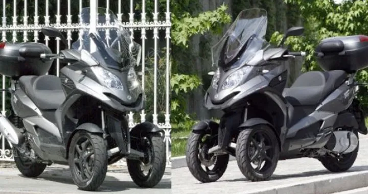 Quadro 350D con parabrezza e bauletto