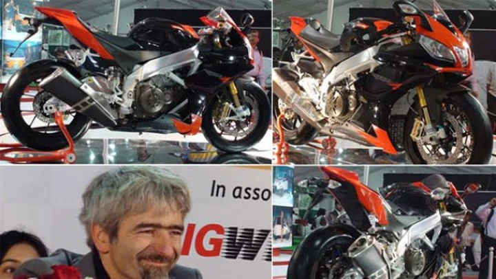 Debutto per l'Aprilia RSV4 all'International Motor Show 2011 di Mumbai