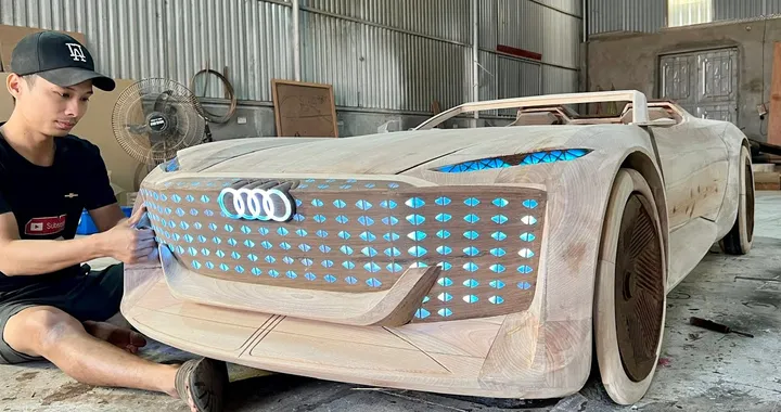 La Audi Skysphere rinasce in legno