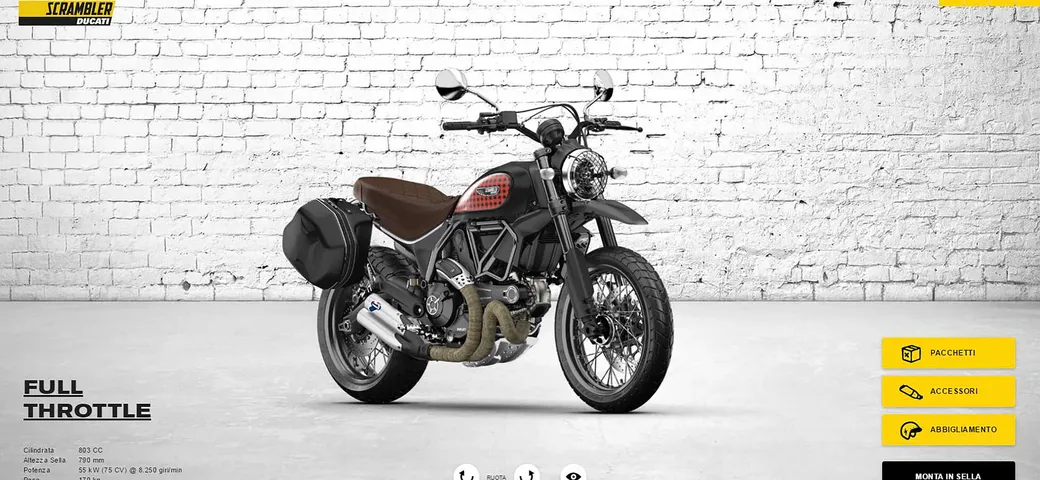 Ducati: configuratore Web per personalizzare la Scrambler