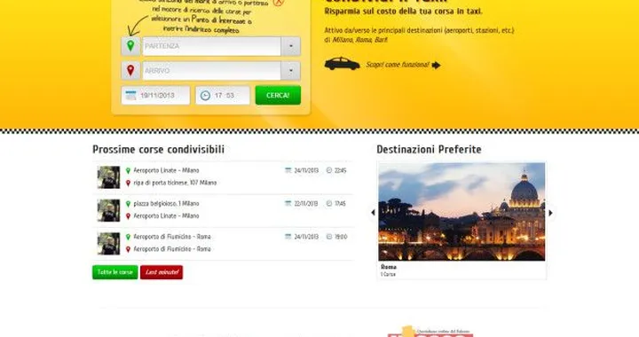Taxinsieme: arriva il #taxisharing per condividere la tratta in taxi