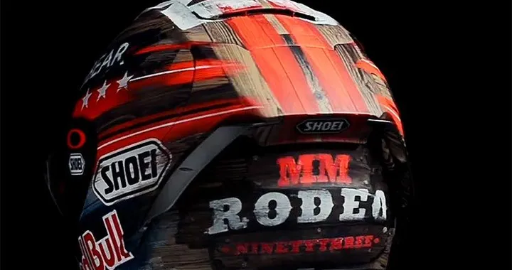 Shoei MM Rodeo Ninety-Three, il casco di Marc Marquez per il GP di Austin
