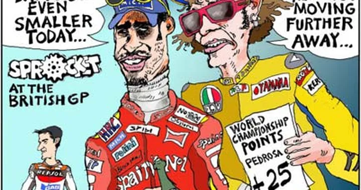 Rossi e Melandri da Donington Park