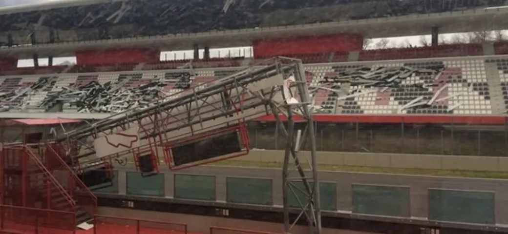 Circuito del Mugello distrutto dal vento di oltre 140 km/h