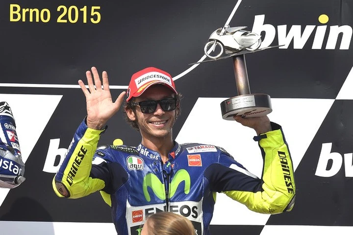 Rossi sul podio a Brno: 