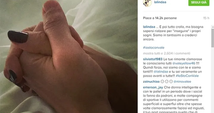 La fidanzata di Rossi: siamo in tantissimi a crederci ancora