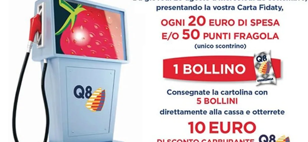 Esselunga e Q8: buoni benzina da 10 euro con la spesa