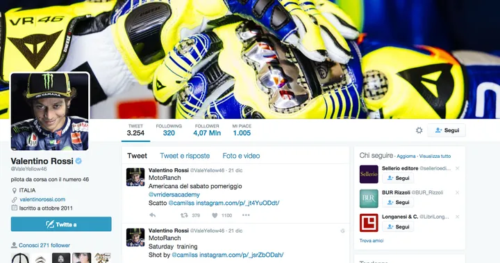 Vale Campione 2015 sui social