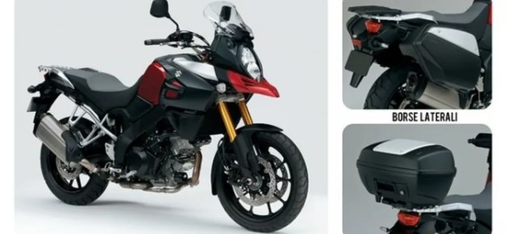 Suzuki V-Strom 1000 ABS 3L 2014 con bauletto e valigie di serie