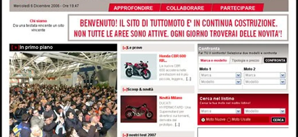 Tuttomoto: nuovo sito e... blog!