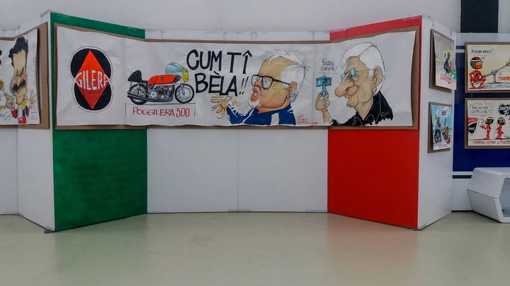 Le vignette di Matitaccia al Museo Collezione Moto Poggi