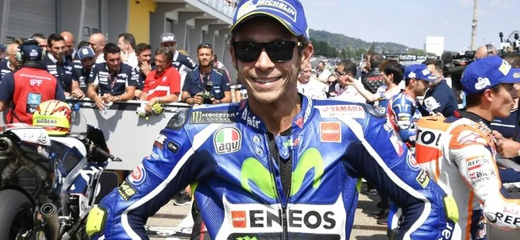 Valentino Rossi 'fortunato' per la 1a fila in Germania