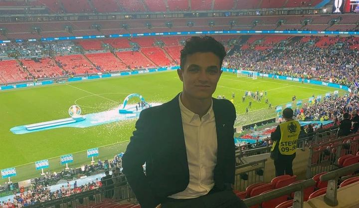 Lando Norris rapinato a Wembley dopo Italia-Inghilterra