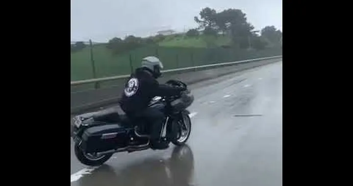 Fenomeno in moto con l'Harley-Davidson: da non imitare [Video]