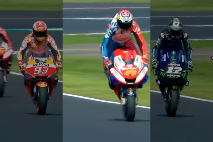 Marquez, Zarco e Vinales: sfida a suon di stoppie (Video)