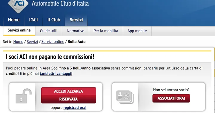 Bollo auto più caro con carta di credito: 3 milioni di multa all'Aci