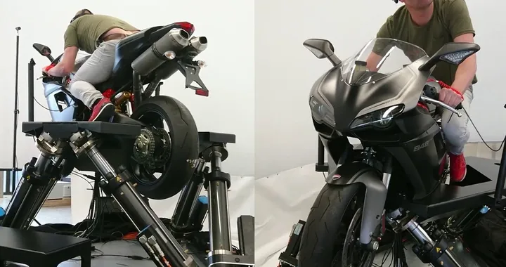 Cruden B306-HMD motorcycle simulator - first footage