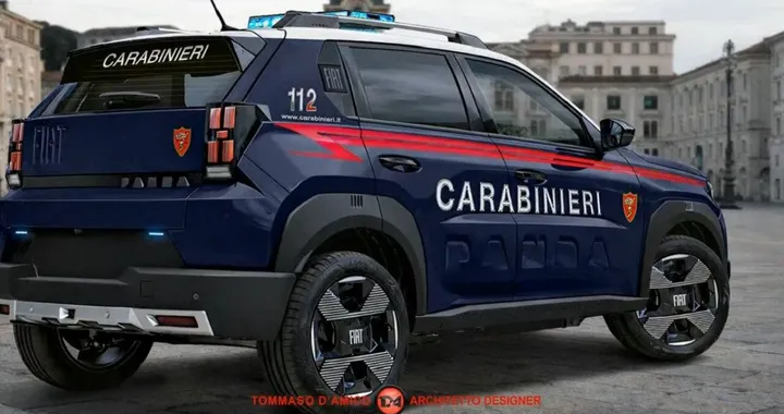 Fiat Grande Panda dei Carabinieri, il render che non ti aspetti