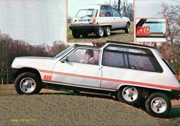 La Renault 5 e quei due esemplari a sei ruote