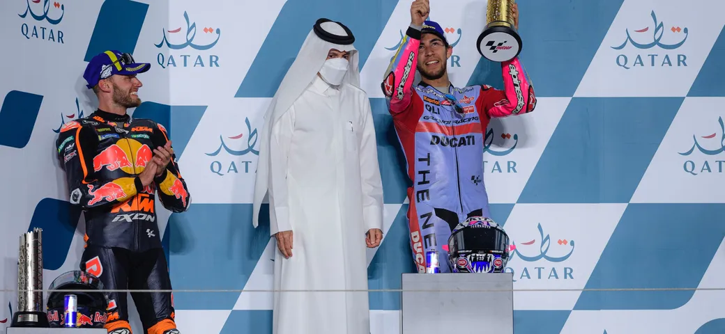 MotoGP, Qatar: Bastianini e la dedica a Fausto Gresini