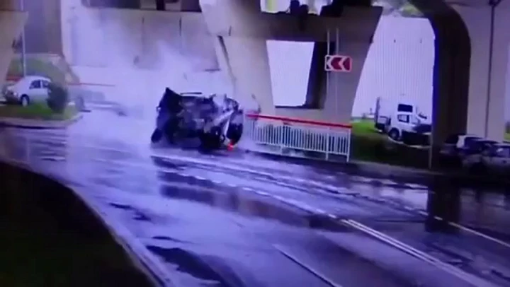 Il pauroso incidente della Evoque a Sochi