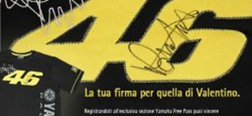 Vinci la t-shirt autografata da Valentino Rossi