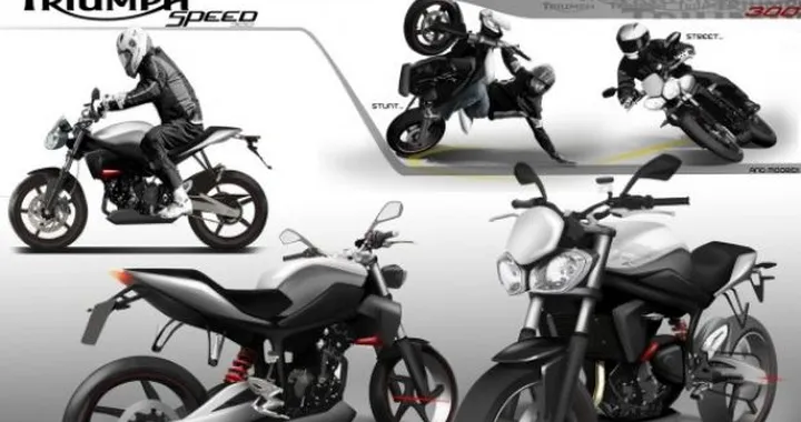 Rendering: Triumph 300 giovane e divertente
