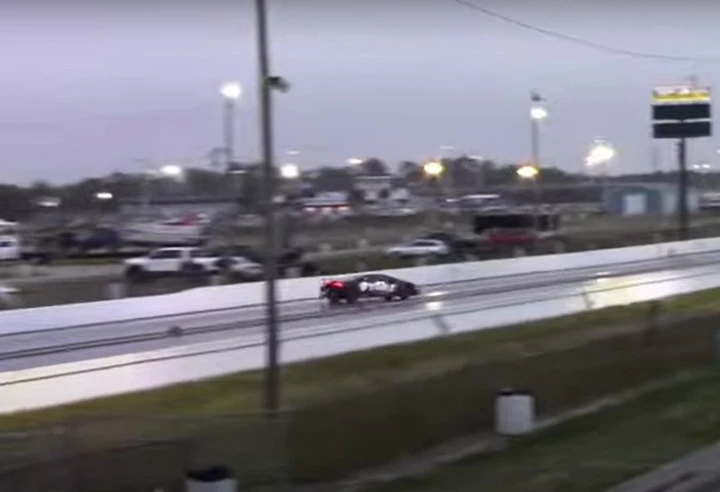 Lamborghini Huracán biturbo si schianta nella drag race [Video]
