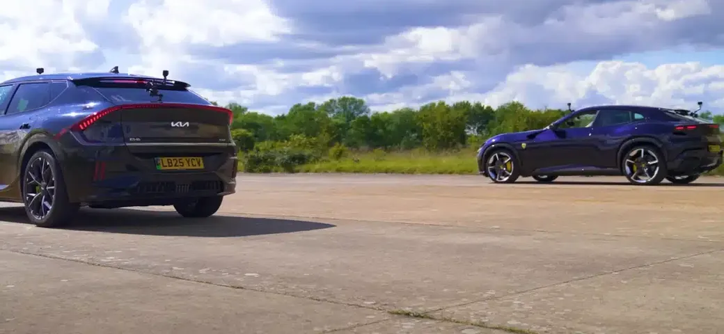 Ferrari Purosangue vs Kia EV6 GT: la drag race che nessuno si aspettava
