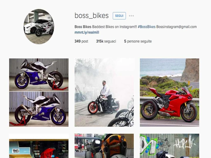 Gli account Instagram da seguire: @boss_bikes