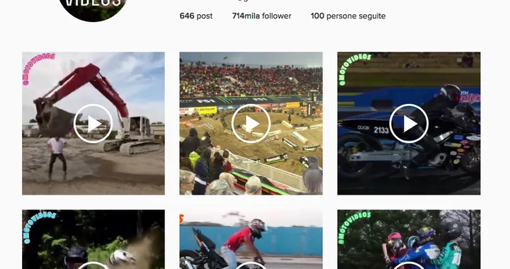 Gli account Instagram da seguire: @motovideos
