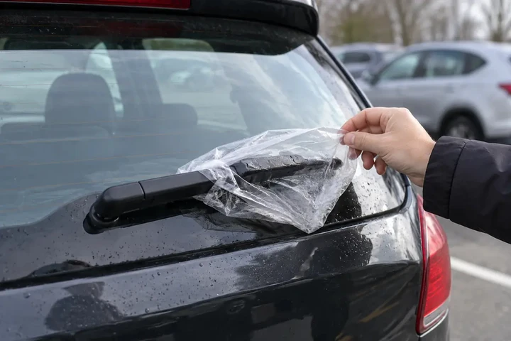 Un sacchetto sul tergicristallo posteriore? Perché alcuni automobilisti lo utilizzano