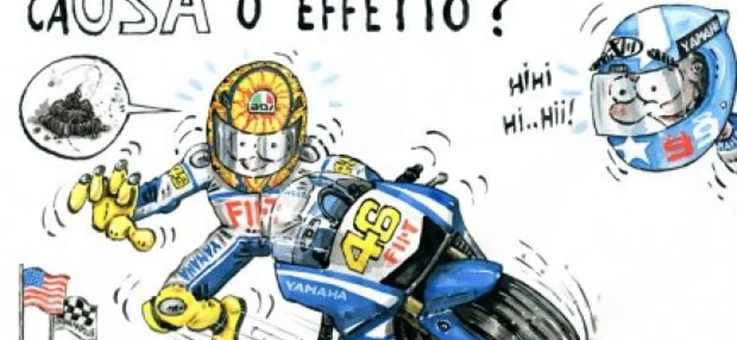 Caduta di Rossi ad Indianapolis. caUSA o effetto?