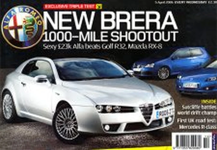 Autocar - Brera batte Golf R32 e e Mazda RX-8