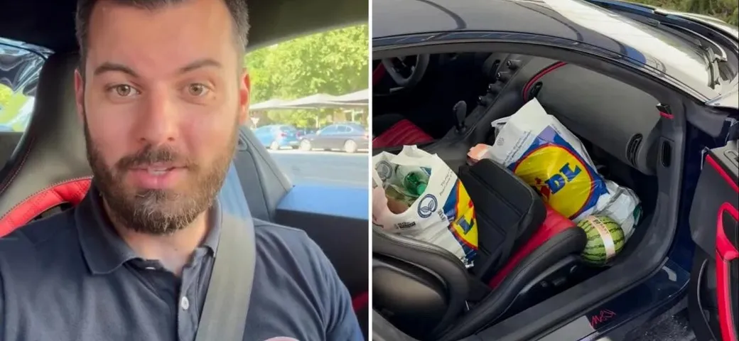 Mate Rimac porta la sua Bugatti Chiron da 4 milioni al supermercato