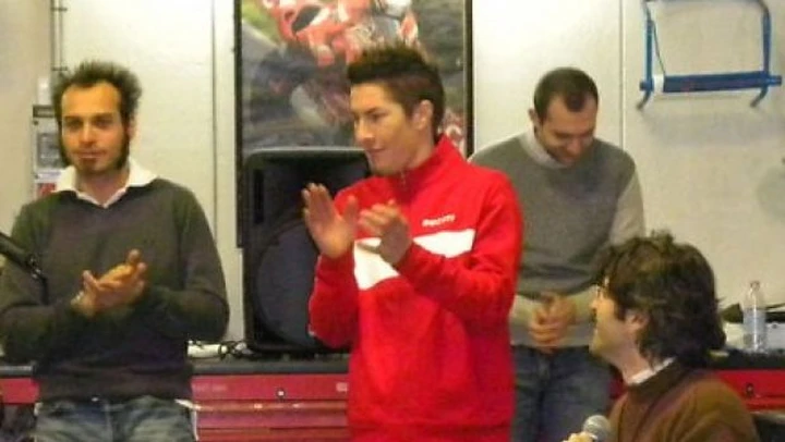 Hayden in visita a Borgo Panigale