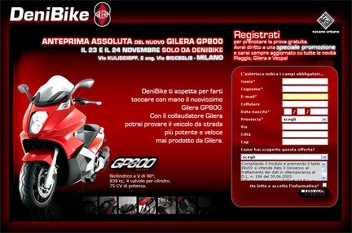 Provate il Gilera GP800