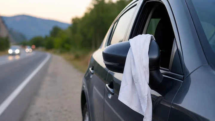 Il panno bianco sull'auto è ancora utile? Significato e cosa fare se lo vedi