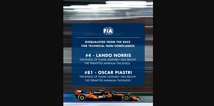 Clamoroso F1, squalificate le McLaren a Las Vegas