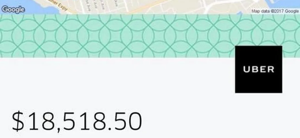 Uber: oltre 12.000 euro per una corsa di 21 minuti