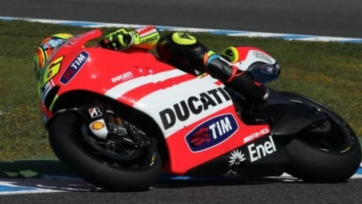 Valentino Rossi al Mugello con la Desmosedici GP12