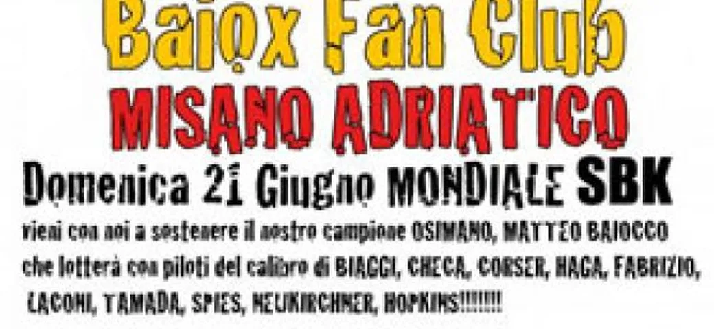 Al Mondiale Superbike di Misano con il Baiox Fan Club